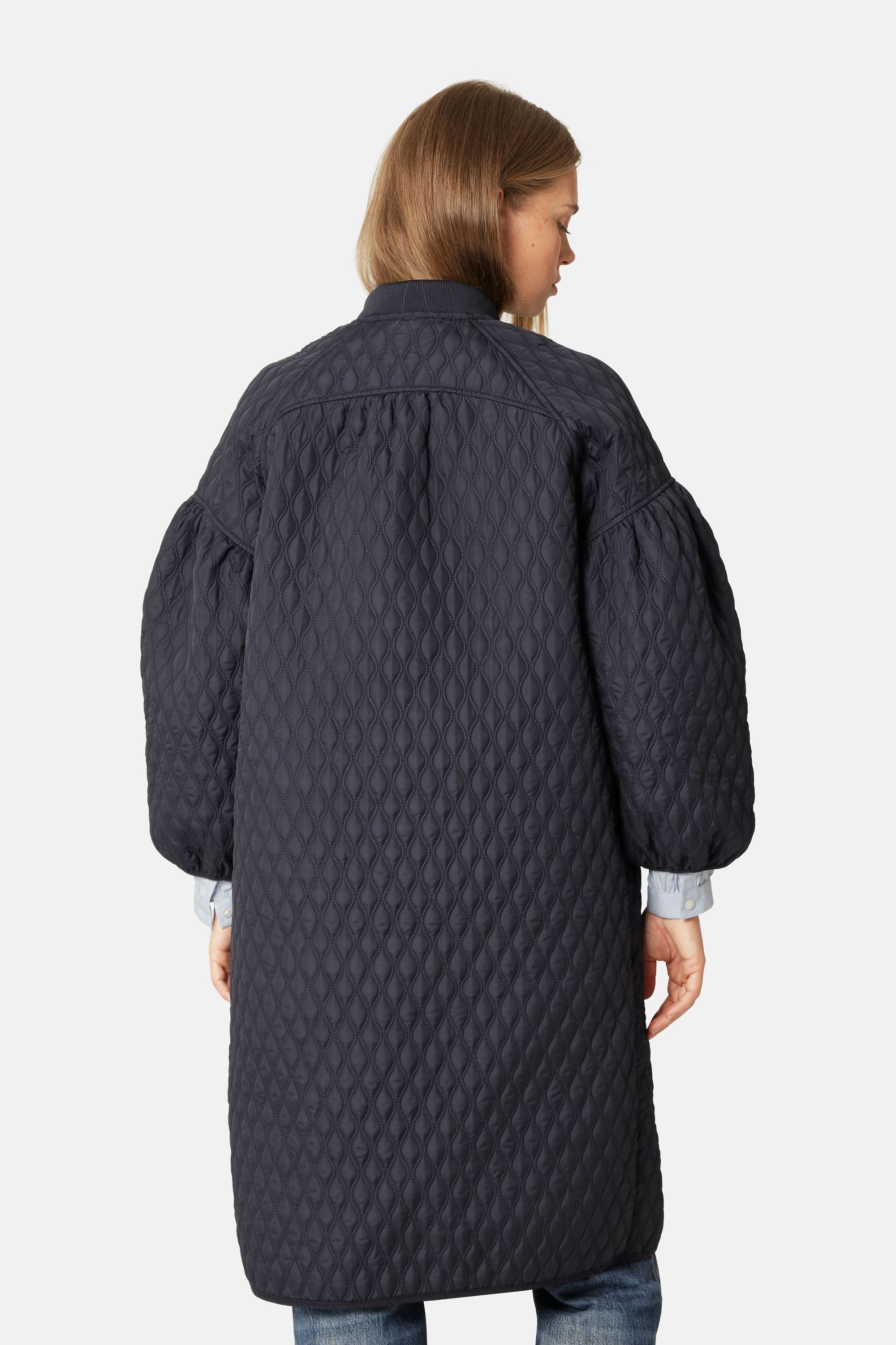 Lang Vattert Jakke - Dark Indigo